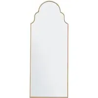 Clara Moroccan Arch Wall Mirror - Gold, Metal