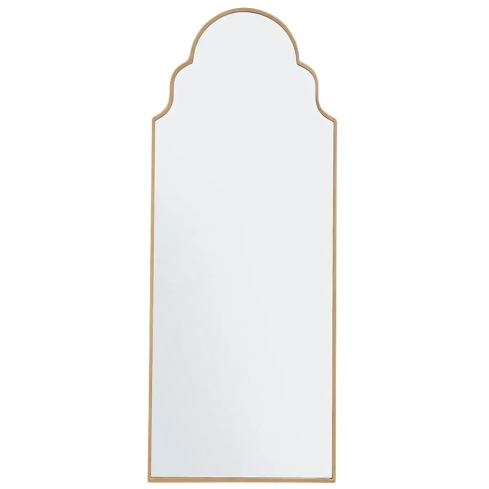 Clara Moroccan Arch Wall Mirror - Gold, Metal