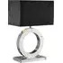 Cleo Table Lamp with Mirrored Base - Black