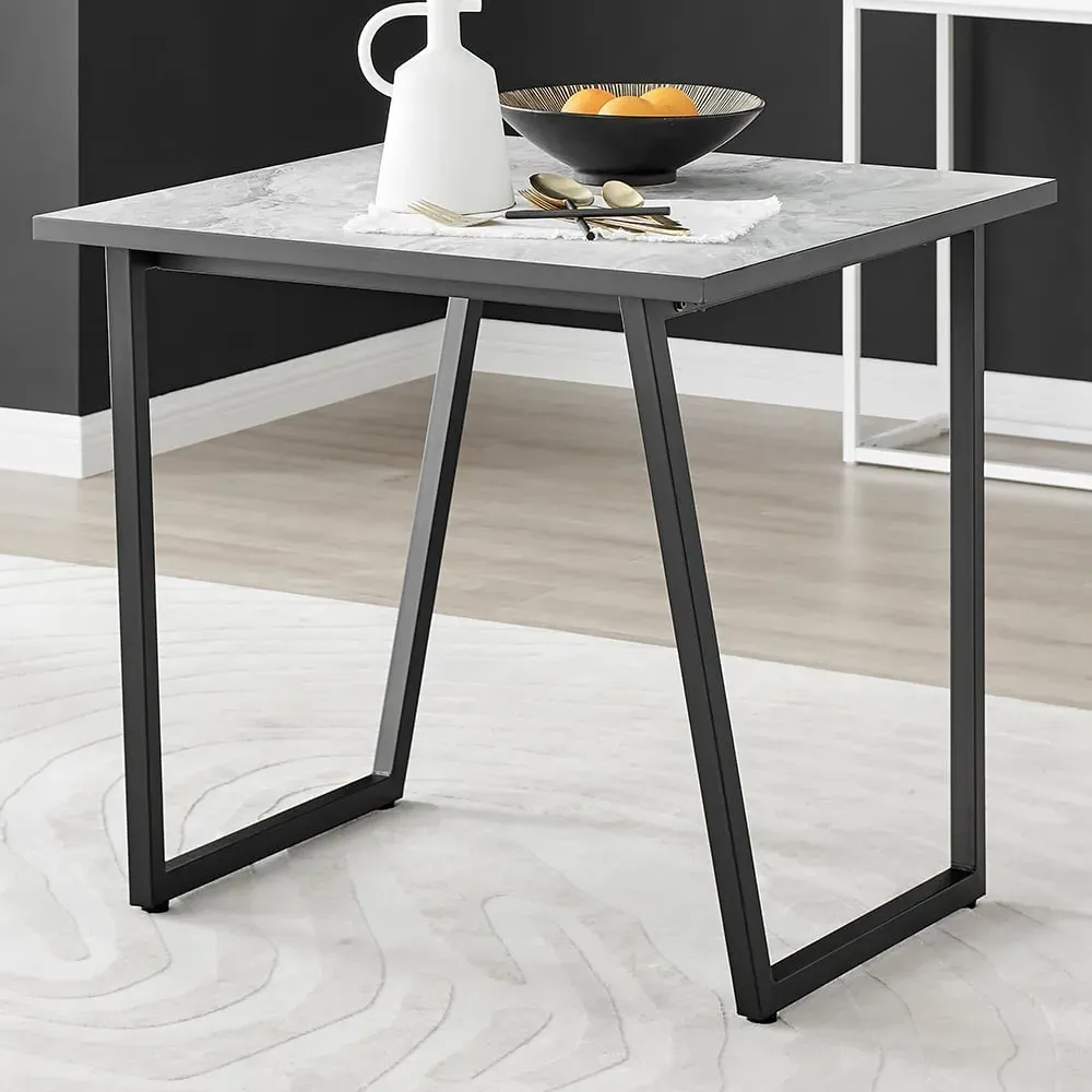 Copeland 2-Seater Dining Table - White, Marble Effect image