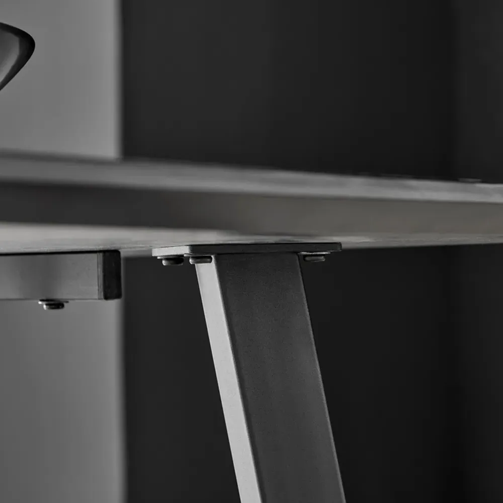 Copeland 6-Seater Dining Table - White, Marble Effect