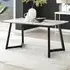 Copeland 6-Seater Dining Table - White, Marble Effect