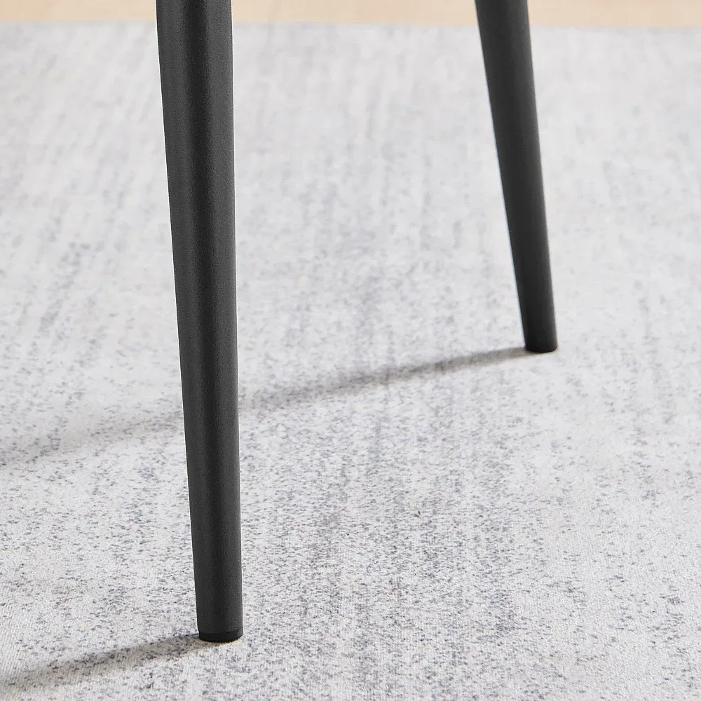 Cori Set of 2 Dining Chairs with Arms - Black, Faux Leather