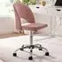 Courtez Office Chair with Gas Lift - Pink, Velvet