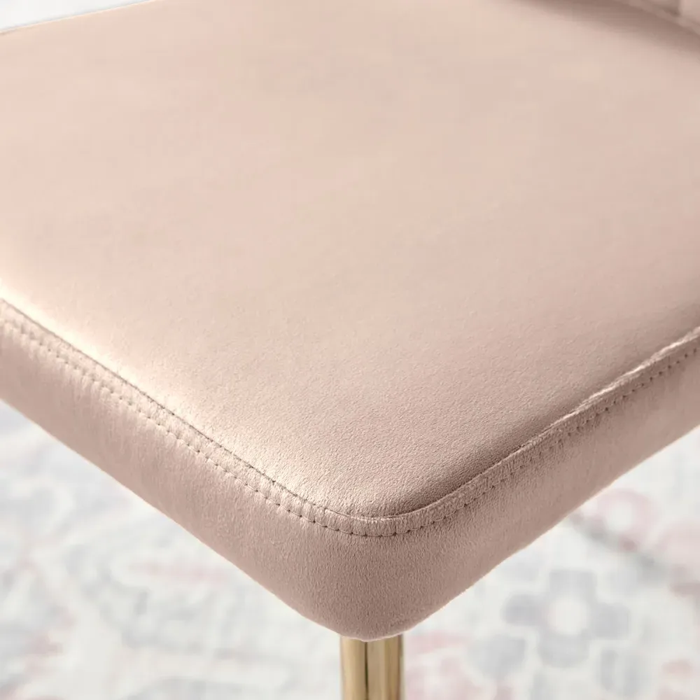 Daphne Set of 2 Dining Chairs - Pink, Velvet