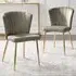 Daphne Set of 2 Dining Chairs - Taupe, Velvet