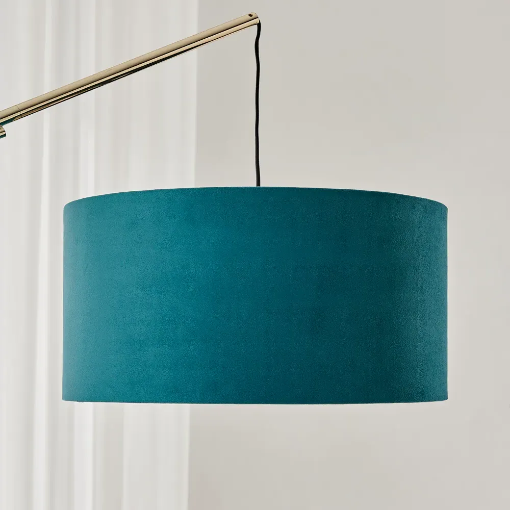 Dorothy Arc Floor Lamp - Teal, Marble