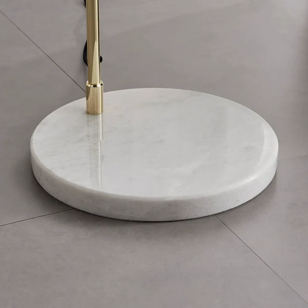 Dorothy Arc Floor Lamp - Teal, Marble