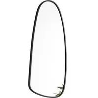 Elise Abstract Pebble Wall Mirror - Black, Iron