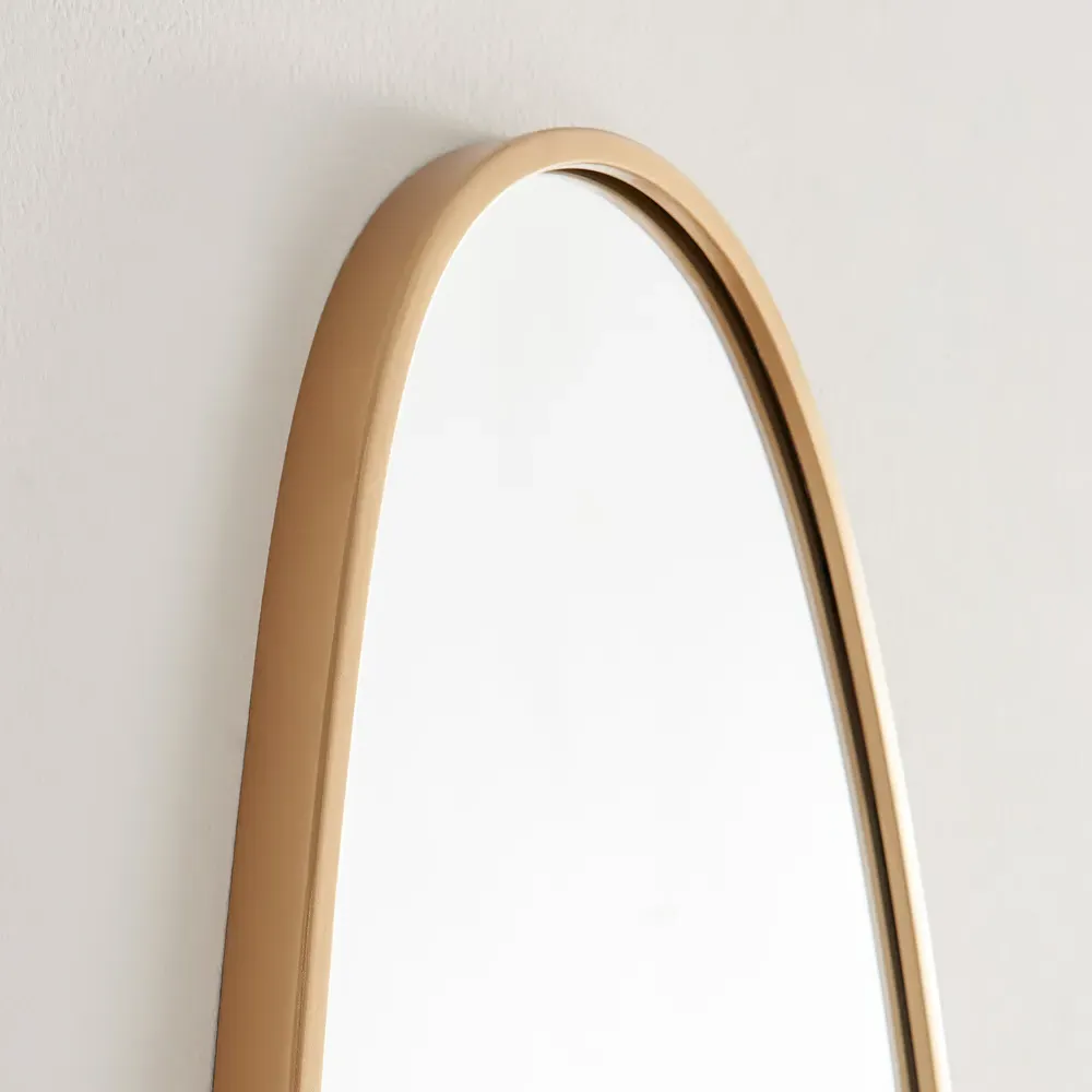 Elise Abstract Pebble Wall Mirror - Gold, Iron