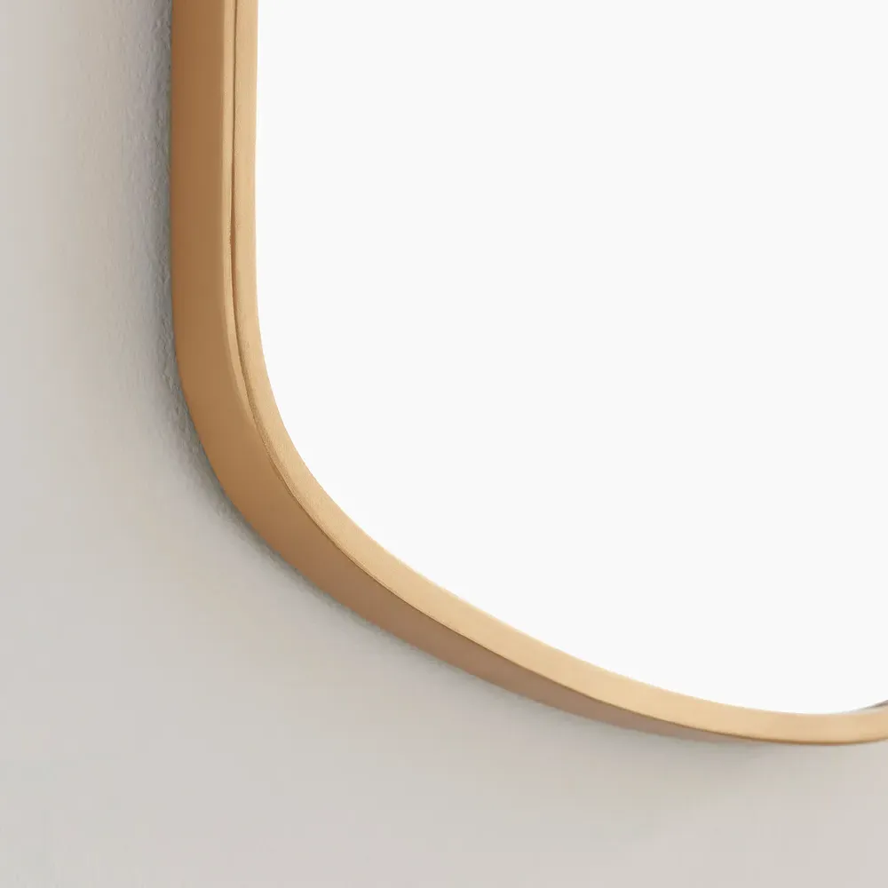 Elise Abstract Pebble Wall Mirror - Gold, Iron