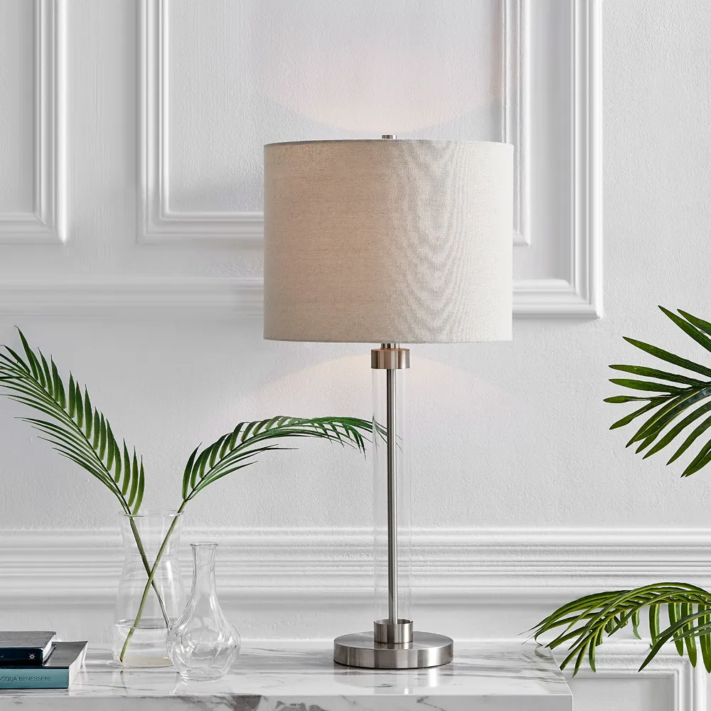 Emerald Table Lamp - Grey, Silver