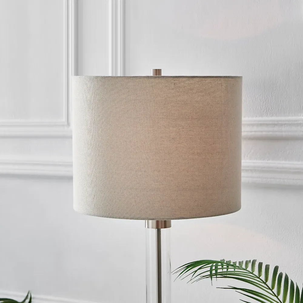 Emerald Table Lamp - Grey, Silver