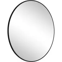 Emma Round Wall Mirror - Black, Metal