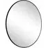 Emma Round Wall Mirror - Black, Metal