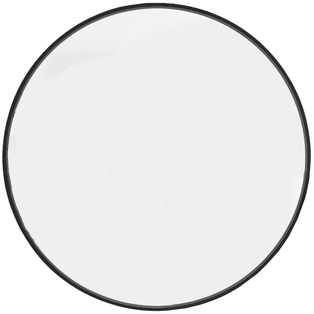 Emma Round Wall Mirror - Black, Metal