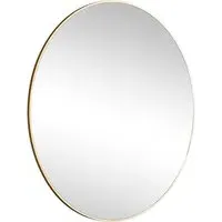 Emma Round Wall Mirror - Gold, Metal