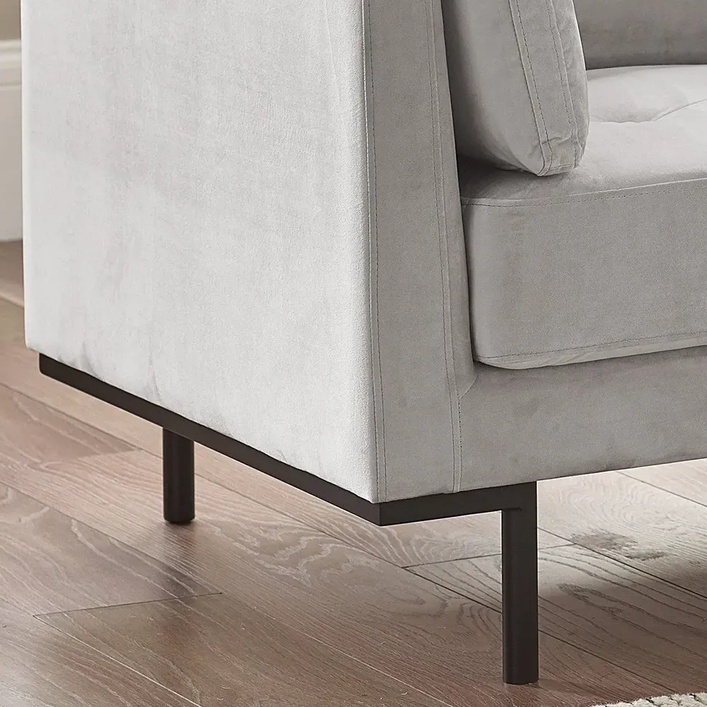 Eva 2-Seater Sofa - Taupe, Velvet