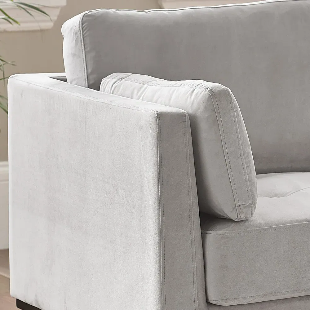 Eva 2-Seater Sofa - Taupe, Velvet