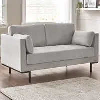 Eva 2-Seater Sofa - Taupe, Velvet