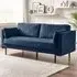 Eva 3-Seater Sofa - Blue, Velvet