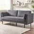 Eva 3-Seater Sofa - Grey, Velvet