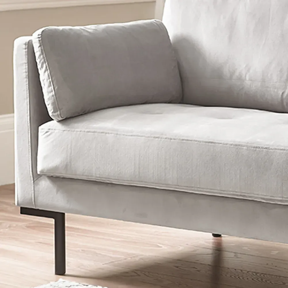 Eva 3-Seater Sofa - Taupe, Velvet