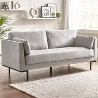 Eva 3-Seater Sofa - Taupe, Velvet
