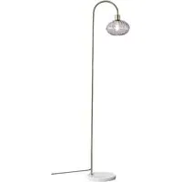 Evelyn Floor Lamp - Smoked Glass, White Marble