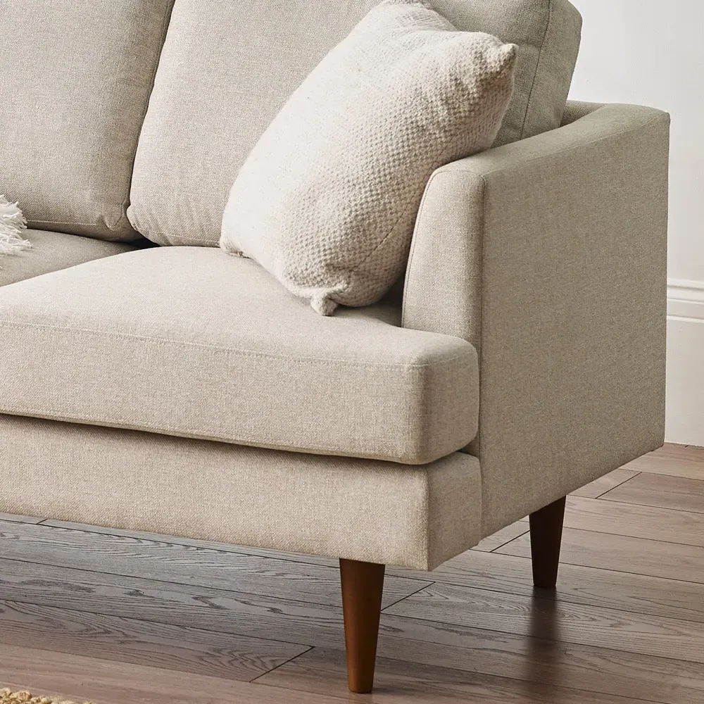 Flora 2-Seater Sofa - Cream, Recycled Polyester