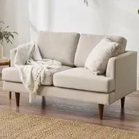 Flora 2-Seater Sofa - Cream, Recycled Polyester