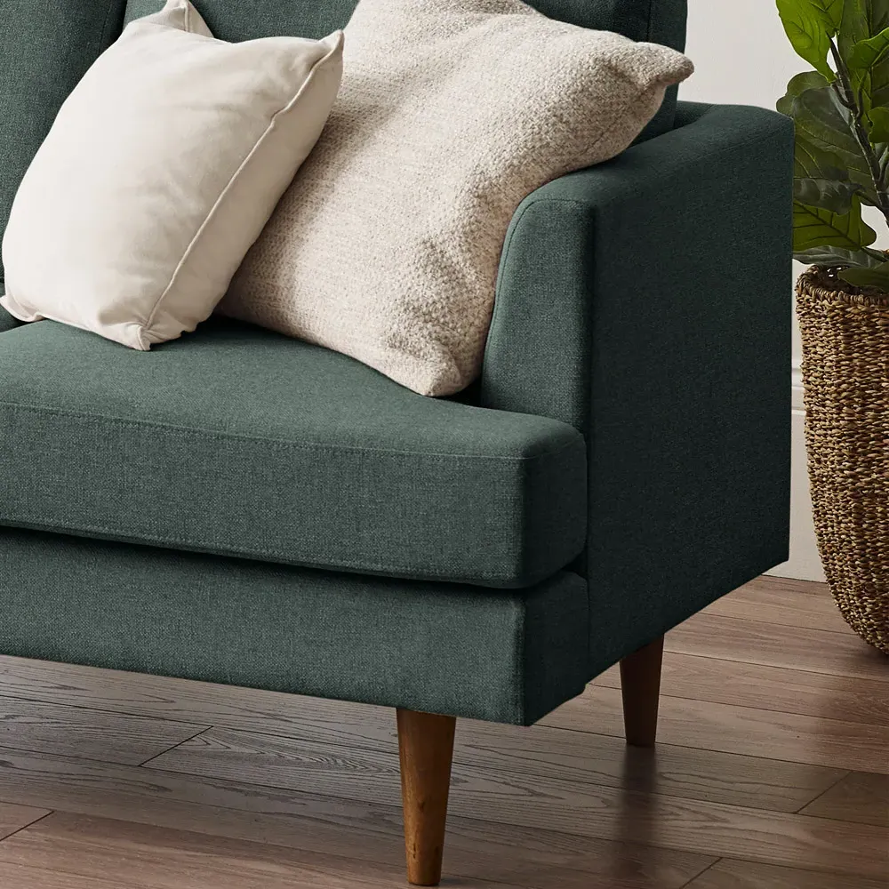 Flora 3-Seater Sofa - Green, Recycled Polyester