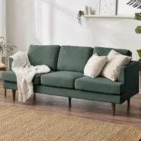 Flora 3-Seater Sofa - Green, Recycled Polyester