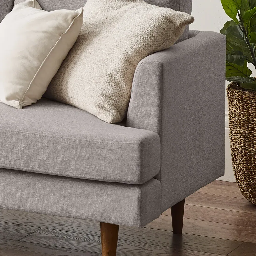 Flora 3-Seater Sofa - Taupe, Recycled Polyester