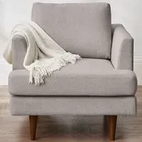 Flora Recycled Armchair - Taupe, Fabric