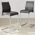 Fontana Lorenzo Bar Chair Set of 2 - Black, Faux Leather