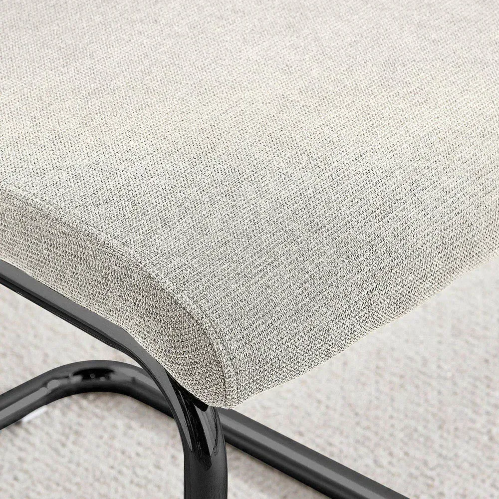 Fontana Set of 2 Dining Chairs - Cream, Polyester