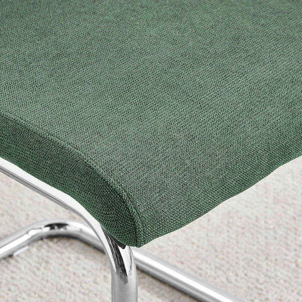 Fontana Set of 2 Dining Chairs - Green, Polyester