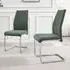 Fontana Set of 2 Dining Chairs - Green, Polyester
