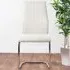 Fontana Set of 2 Dining Chairs - White, Faux Leather