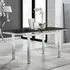 Fonti 6-Seater Extending Dining Table - Black, Glass
