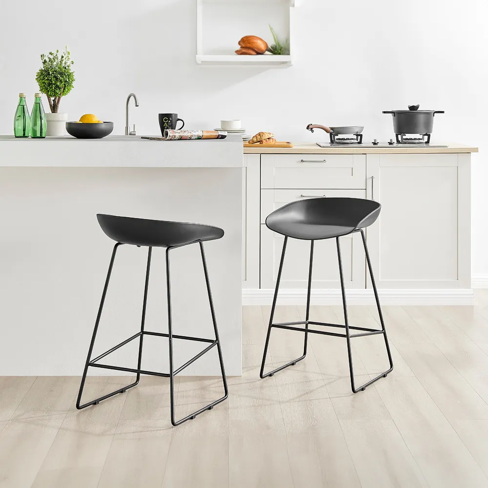 Harding Bar Stool Set of 2 - Black