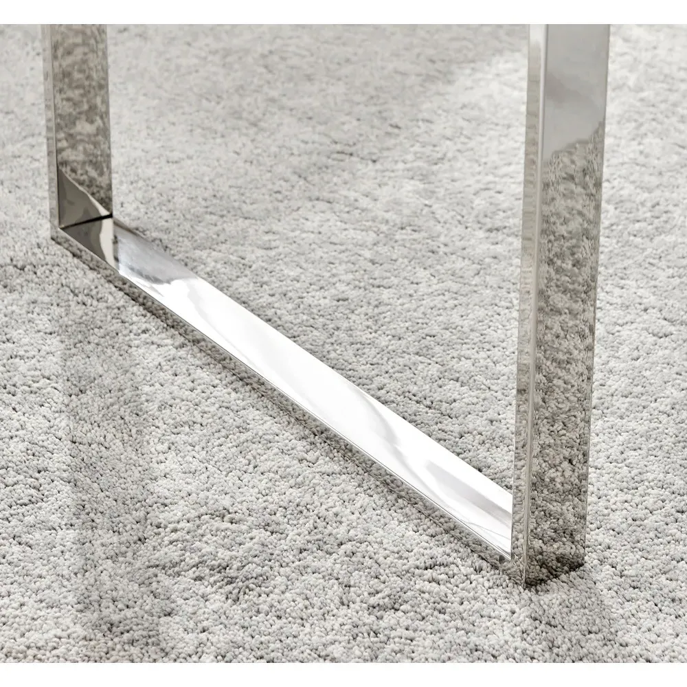 Havana Coffee Table - Clear Glass, Chrome