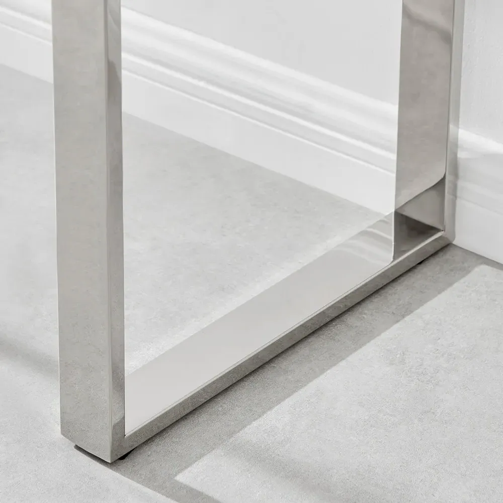 Havana Console Table - Clear Glass, Chrome Metal