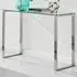 Havana Console Table - Clear Glass, Chrome Metal