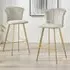 Hazel Bar Stool Set of 2 - Brown, Velvet