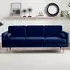 Hector 3-Seater Sofa Bed with Click-Clack - Blue, Velvet