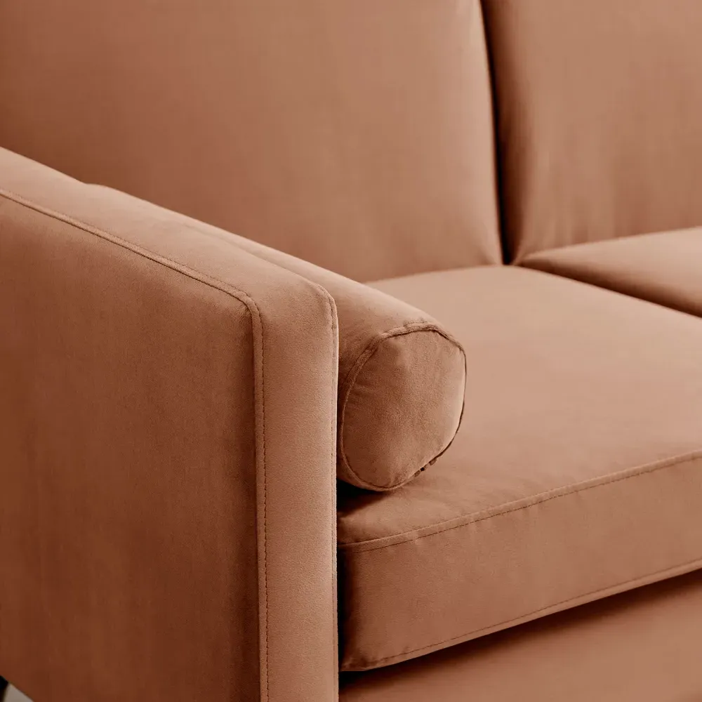 Hector 3-Seater Sofa Bed with Click-Clack - Cinnamon, Velvet