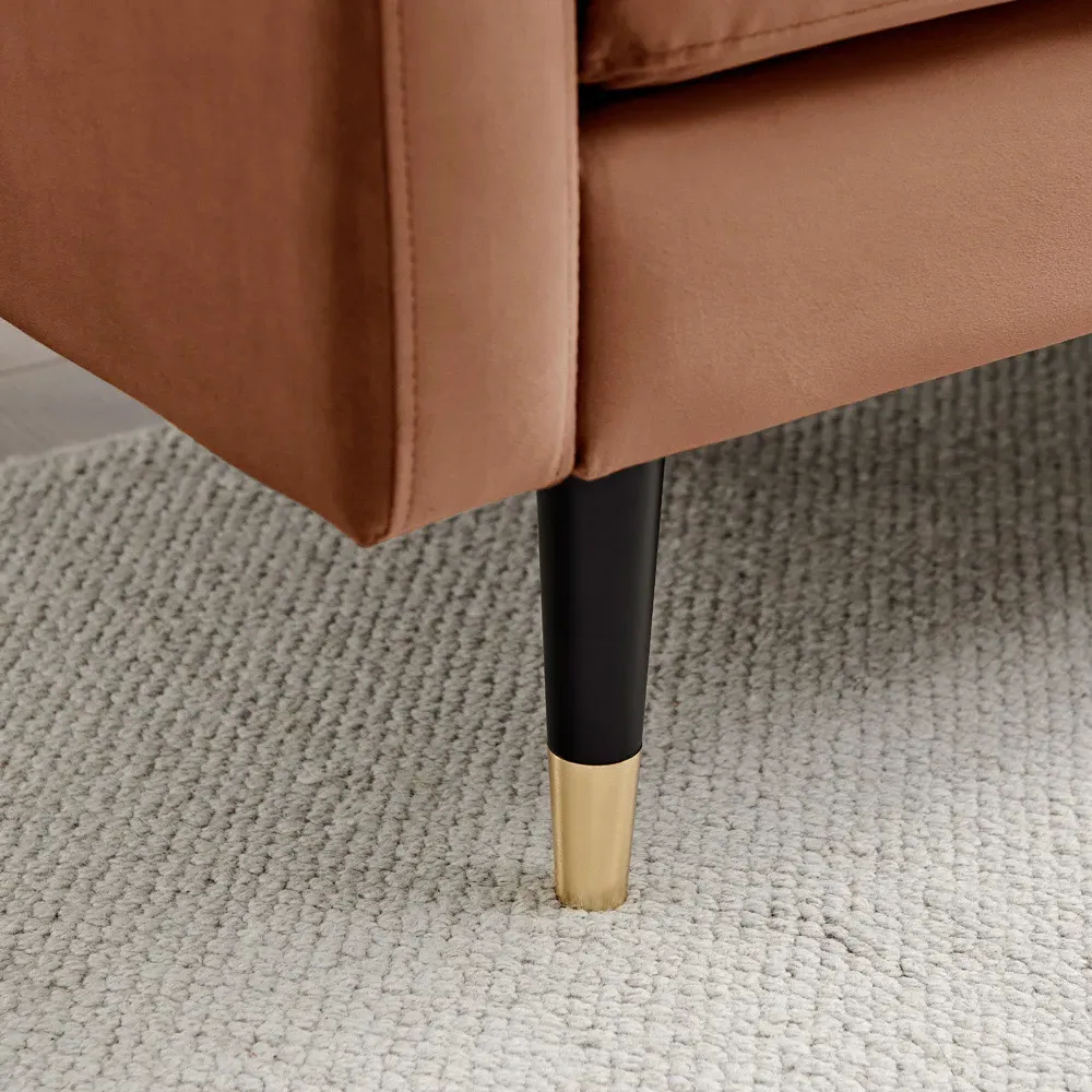 Hector 3-Seater Sofa Bed with Click-Clack - Cinnamon, Velvet