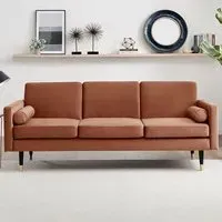 Hector 3-Seater Sofa Bed with Click-Clack - Cinnamon, Velvet